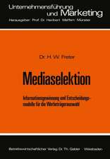 Mediaselektion: Informationsgewinnung und Entscheidungsmodelle für die Werbeträgerauswahl