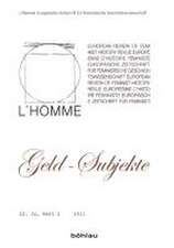 L'Homme 22/2. Geld-Subjekte