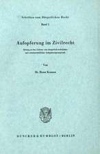 Aufopferung im Zivilrecht