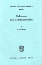 Richteramt und Kommunalmandat