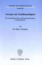 Vorsorge und Verhältnismäßigkeit