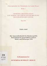 Der Agraraußenhandel der Bundesrepublik Deutschland mit ausgewählten Ländern Mittel- und Osteuropas 1994.