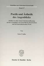 Poetik und Ästhetik des Augenblicks