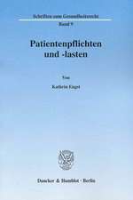 Patientenpflichten und -lasten