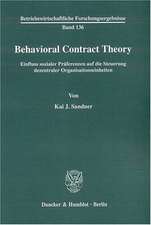 Behavioral Contract Theory