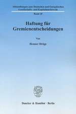 Haftung für Gremienentscheidungen