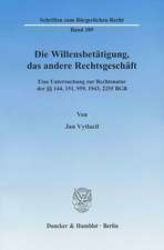 Die Willensbetätigung, das andere Rechtsgeschäft