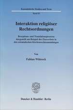 Interaktion religiöser Rechtsordnungen