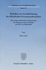 Beihilfen zur Gewährleistung des öffentlichen Personennahverkehrs