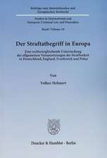 Der Straftatbegriff in Europa