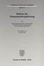 Reform der Finanzmarktregulierung