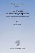 Das Doping minderjähriger Sportler