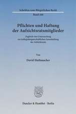 Pflichten und Haftung der Aufsichtsratsmitglieder