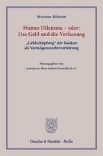 Humes Dilemma - oder: Das Geld und die Verfassung