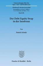 Der Debt Equity Swap in der Insolvenz.