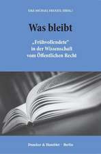 Was bleibt.