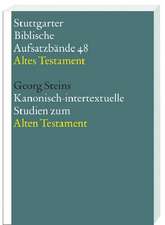 Kanonisch-intertextuelle Studien zum Alten Testament