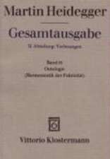 Gesamtausgabe Abt. 2 Vorlesungen Bd. 63. Ontologie