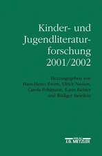 Kinder- und Jugendliteraturforschung 2001/2002