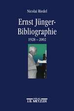 Ernst-Jünger-Bibliographie: Wissenschaftliche und essayistische Beiträge zu seinem Werk (1928–2002)