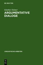 Argumentative Dialoge: ein Versuch zu ihrer sprachwissenschaftlichen Beschreibung