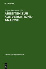 Arbeiten zur Konversationsanalyse