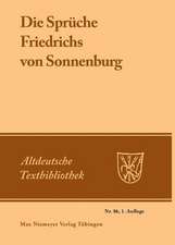 Die Sprüche Friedrichs von Sonnenburg