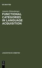 Functional Categories in Language Acquisition: Self-Organization of a Dynamical System