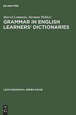 Grammar in English learners' dictionaries