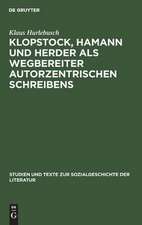 Klopstock, Hamann und Herder als Wegbereiter autorzentrischen Schreibens: Ein philologischer Beitrag zur Charakterisierung der literarischen Moderne