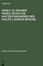 Index zu Rainer Maria Rilke Die Aufzeichnungen des Malte Laurids Brigge