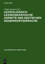 Lexikologisch-lexikographische Aspekte der deutschen Gegenwartssprache: Symposiumsvorträge, Berlin 1997