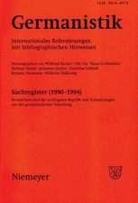 Germanistik, Sachregister (1990-1994): Verzeichnet sind die wichtigsten Begriffe und Erläuterungen aus der germanistischen Forschung