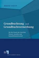 Grundbuchrang und Grundbuchvormerkung