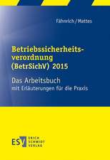 Betriebssicherheitsverordnung (BetrSichV) 2015