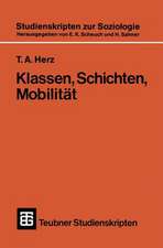 Klassen, Schichten, Mobilität