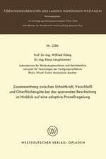 Zusammenhang zwischen Schnittkraft, Verschleiß und Oberflächengüte bei der spanenden Bearbeitung im Hinblick auf eine adaptive Prozeßregelung