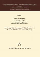 Entwicklung einer Methode zur Walzkraftbestimmung für das Kalt-Walzen mit und ohne Längszug