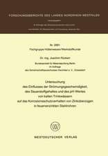 Untersuchung des Einflusses der Strömungsgeschwindigkeit, des Sauerstoffgehaltes und des pH-Wertes von kalten Trinkwässern auf das Korrosionsschutzverhalten von Zinküberzügen in feuerverzinkten Stahlrohren