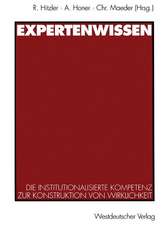 Expertenwissen: Die institutionalisierte Kompetenz zur Konstruktion von Wirklichkeit