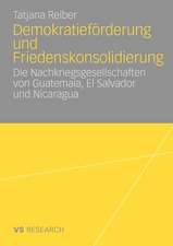 Demokratieförderung und Friedenskonsolidierung: Die Nachkriegsgesellschaften von Guatemala, El Salvador und Nicaragua