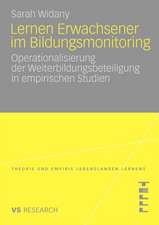 Lernen Erwachsener im Bildungsmonitoring: Operationalisierung der Weiterbildungsbeteiligung in empirischen Studien