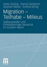 Migration - Teilhabe - Milieus