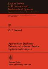 Approximate Stochastic Behavior of n-Server Service Systems with Large n