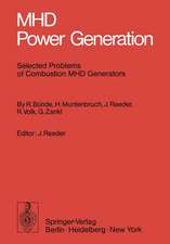 MHD Power Generation: Selected Problems of Combustion MHD Generators