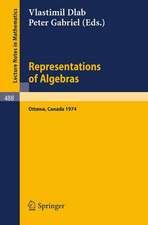 Representations of Algebras: Proceedings of the International Conference, Ottawa 1974