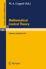 Mathematical Control Theory: Proceedings, Canberra, Australia, August 23 - September 2, 1977