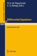 Differential Equations: Proceedings of the 1st Latin American School of Differential Equations, Held at Sao Paulo, Brazil, June 29 - July 17, 1981