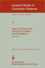 Logic and Machines: Decision Problems and Complexity: Proceedings of the Symposium “Rekursive Kombinatorik” held from May 23–28, 1983 at the Institut für Mathematische Logik und Grundlagenforschung der Universität Münster/Westfalen