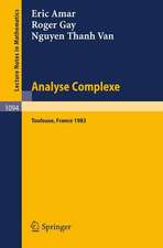 Analyse Complexe: Proceedings of the Journees Fermat - Journees SMF, held at Toulouse, May 24-27, 1983